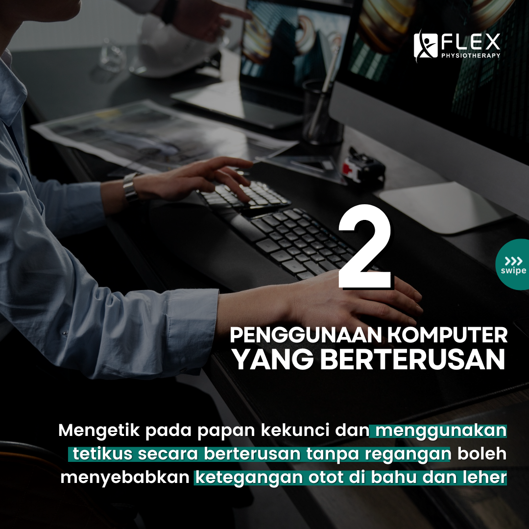 Penggunaan komputer berterusan menyebabkan sakit leher