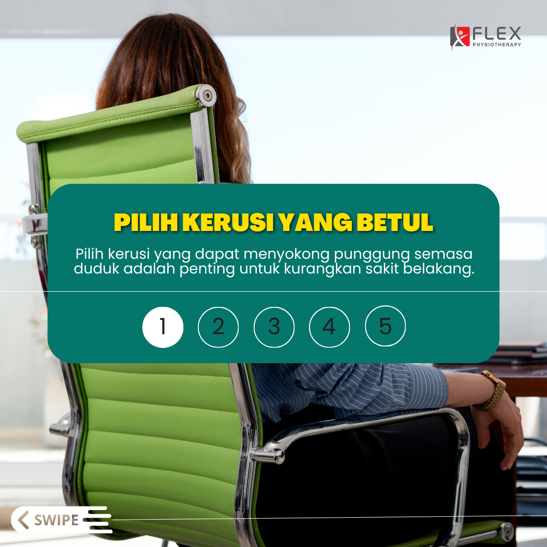 pilih kerusi yang betul untuk jaga tulang belakang