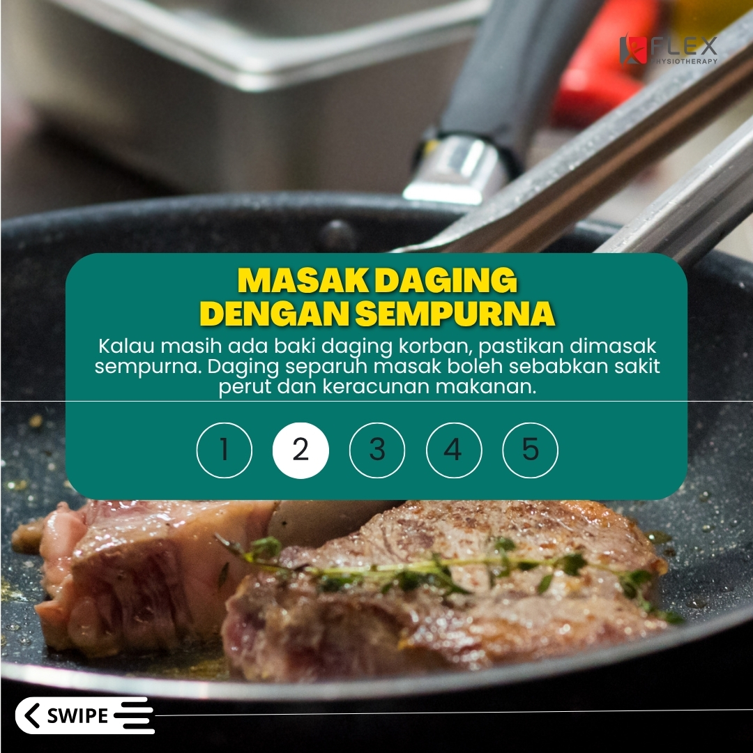 masak daging dengan sempurna supaya kekal sihat