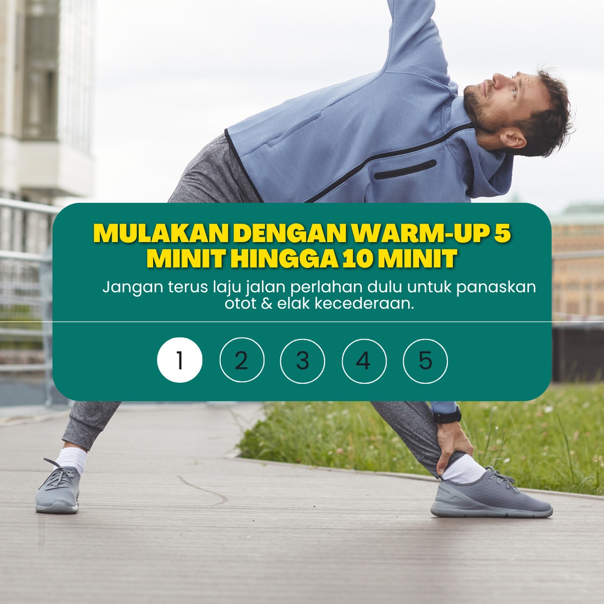 Warm up sebelum brisk walk