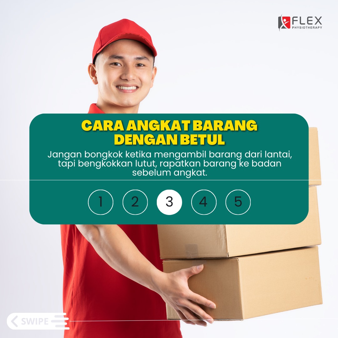 Angkat barang dengan betul untuk elak risiko sakit pinggang
