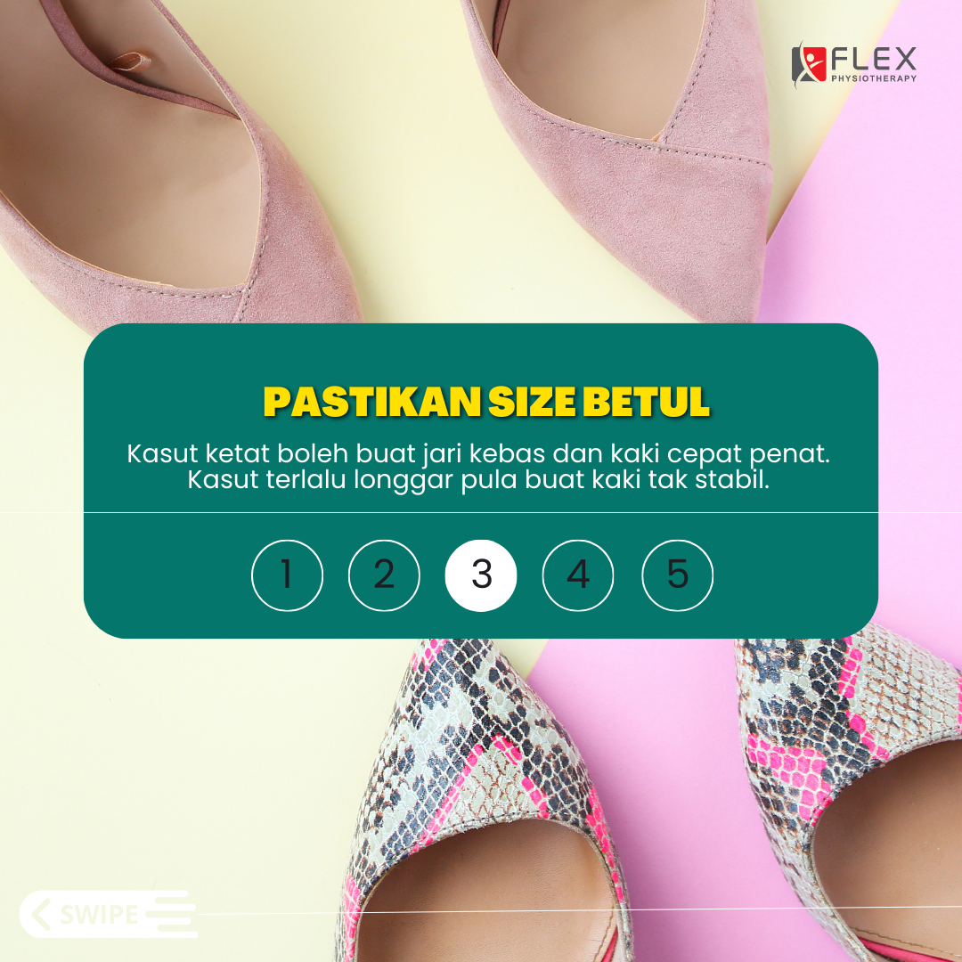 Pastikan Saiz Kasut Betul Untuk Elak Sakit Tumit