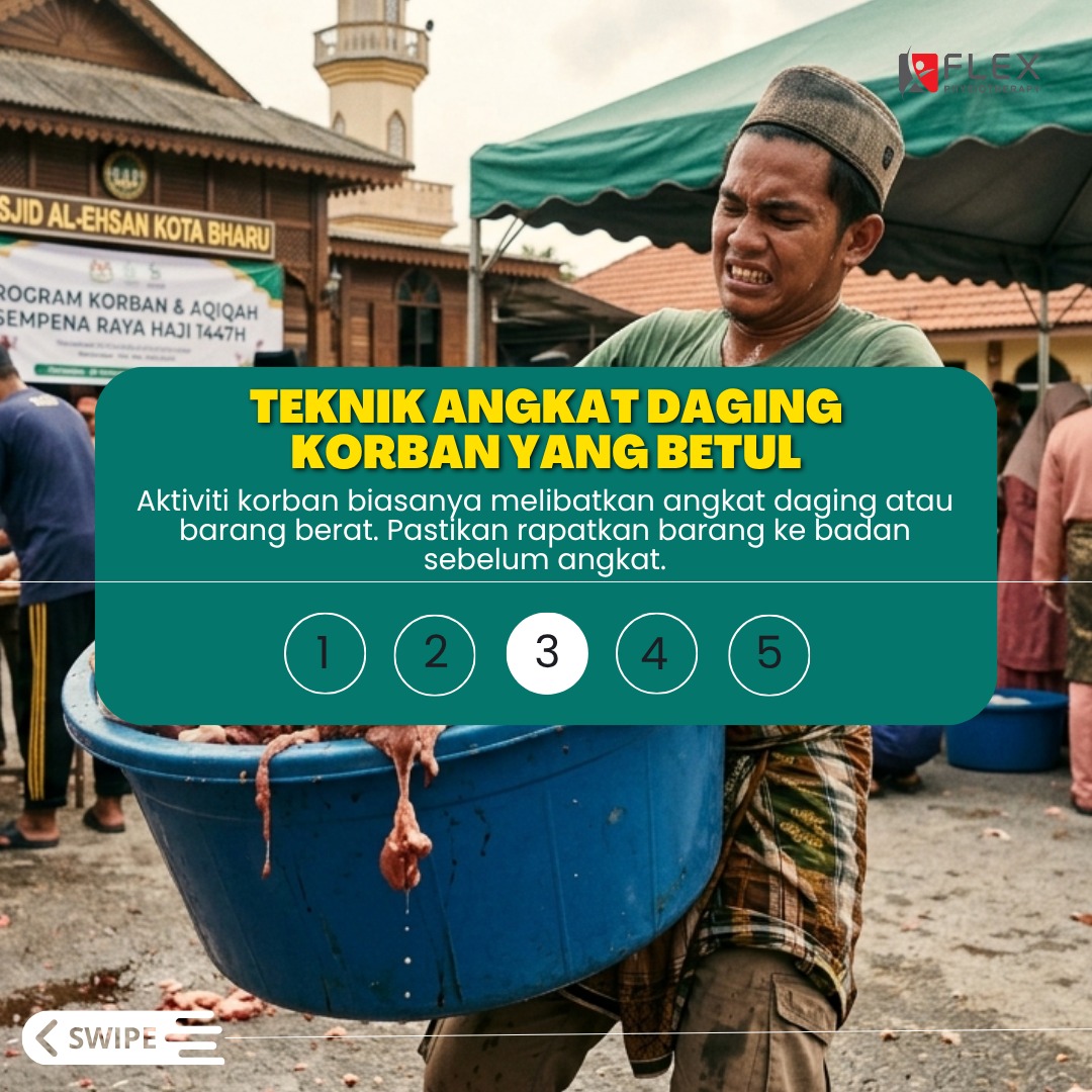 Teknik Angkat Daging Korban Yang Betul boleh elak sakit badan