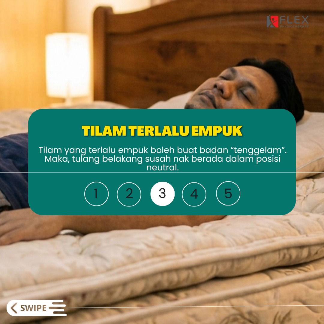 tilam terlalu empuk penyebab sakit leher dan pinggang